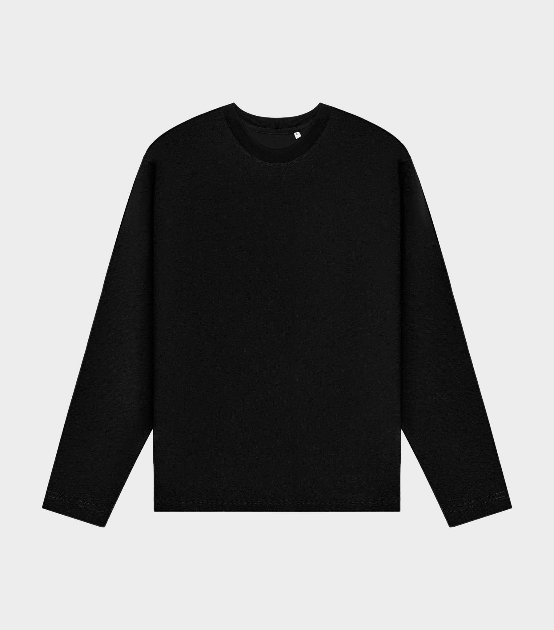 ORGANIC OPEN CUFF LONGSLEEVE BLACK
